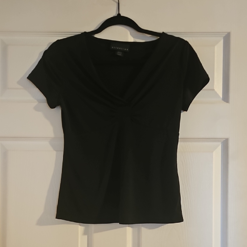 Attention Black Fitted Blouse
